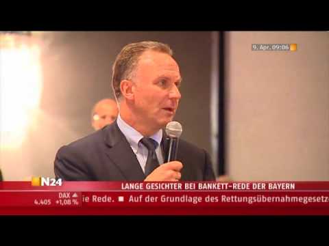Krise bei Bayern, Bankett-Rede von Karl-Heinz Rummenigge, FC Barcelona - Bayern München 4:0