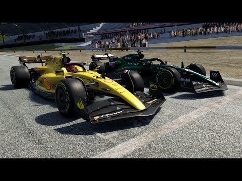 F1 Ferrari F1-75 Giallo Modena vs F1 Bentley Speed Concept at Old Spa