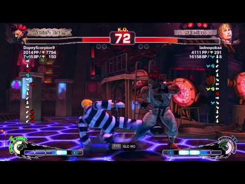 DopeyScorpion9 (Akuma) vs ladnopokaa (Cody) AE 2012 Ranked Match on PC