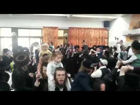 Zvhil Rebbe Dances With His Grandson At His Chalakah Lag Baomer 5777