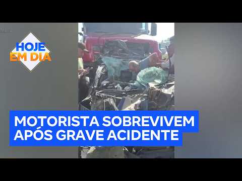 Motorista sobrevive a grave acidente em rodovia de Minas Gerais