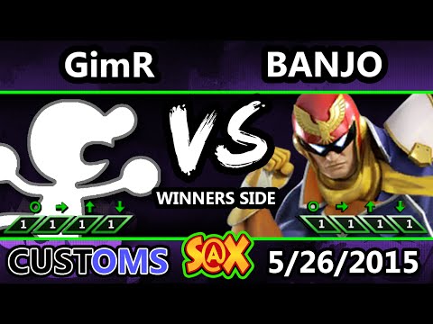 S@X - VGBC | GimR (G&W) vs Banjo (Captain Falcon) SSB4 Tournament - Smash Wii U - Smash 4