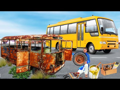स्कूल बस मरम्मत School Bus Restoration Comedy Video  Hindi   Comedy Video