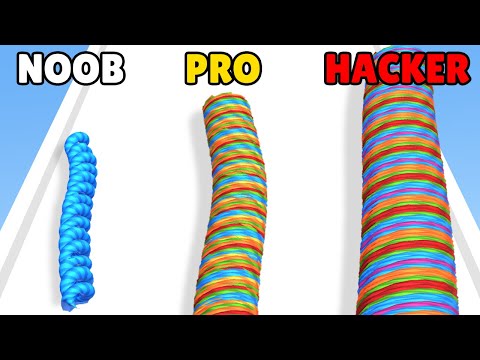 NOOB vs PRO vs HACKER in Curly Ropes 3D