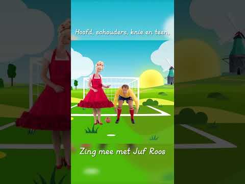 Zing mee! Hoofd Schouders Knie en Teen met Juf Roos! 🌹 #jufroos #shorts #kinderliedjes