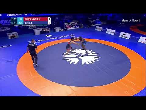 j'den cox vs kamran ghasempour _final/ world Championship 2022_ #wrestling