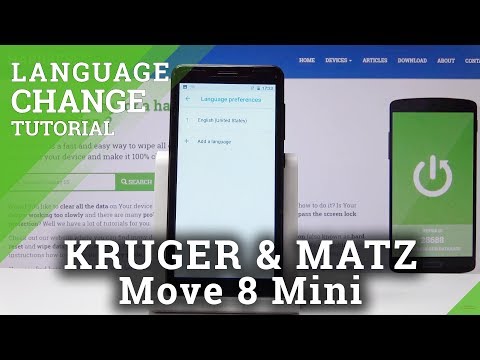 How to Change Current Language in Kruger & Matz Move 8 Mini - Change Language
