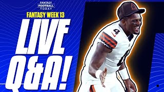 Week 13 LIVE Q&amp;A: Waiver Wire Adds, Injury News &amp; Playoff Strategy! | 2022 Fantasy Football Advice
