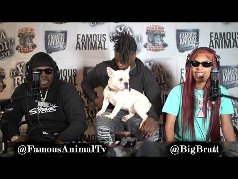 Big Bratt Stops by Drops Hot Freestyle on Famous Animal Tv