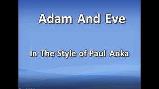 Adam And Eve  - Paul Anka Karaoke (MKM)