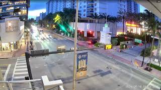 LIVE 4K South Beach, Miami Beach  24/7 Street Cam on Collins Ave live webcam