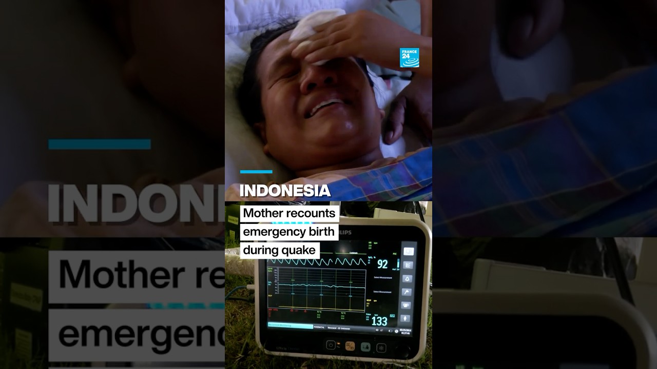 Indonesian mother recounts emergency #birth during 7.7-magnitude #quake • FRANCE 24 English