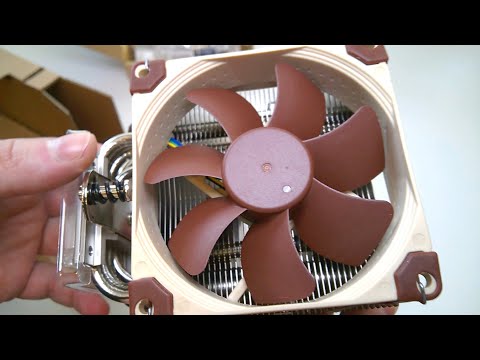 Noctua NH-U9S CPU cooler premium fan NF-A9 PWM 92mm unboxing and installing