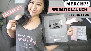 UPDATE: Website Launch, Play Button Unboxing + Merch Giveaway!
