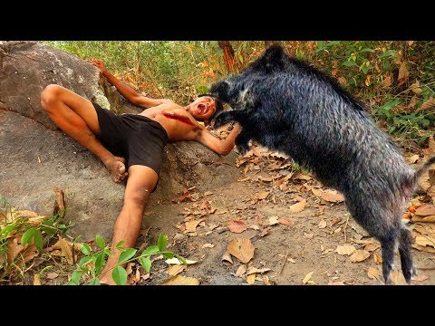 Awesome Quick Wild Pig Trap Technology – DIY Wild Pig Trap Using Stone By Hunter Boy On Mountain