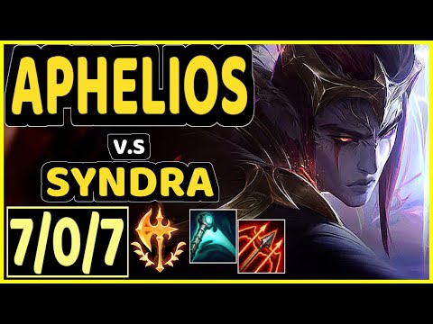 HOLLOW (APHELIOS) vs SYNDRA - 7/0/7 KDA BOTTOM ADC GAMEPLAY - KR Ranked GRANDMASTER