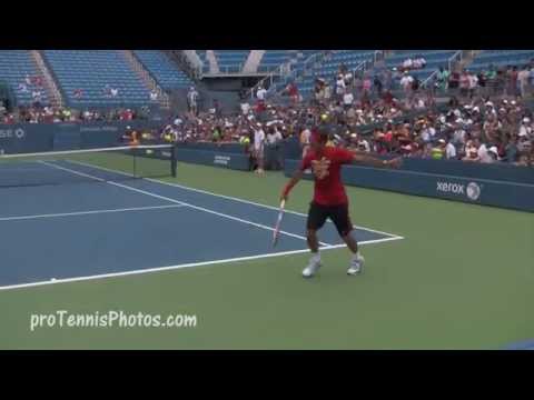 Federer v Fish 2012 USO practice