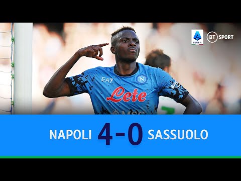 Napoli vs Sassuolo (4-0) | Osimhen the hat-trick hero | Serie A Highlights