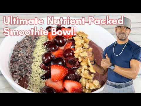 Nutrient-Packed Chocolate-Cherry Smoothie Bowl - High Protein!!