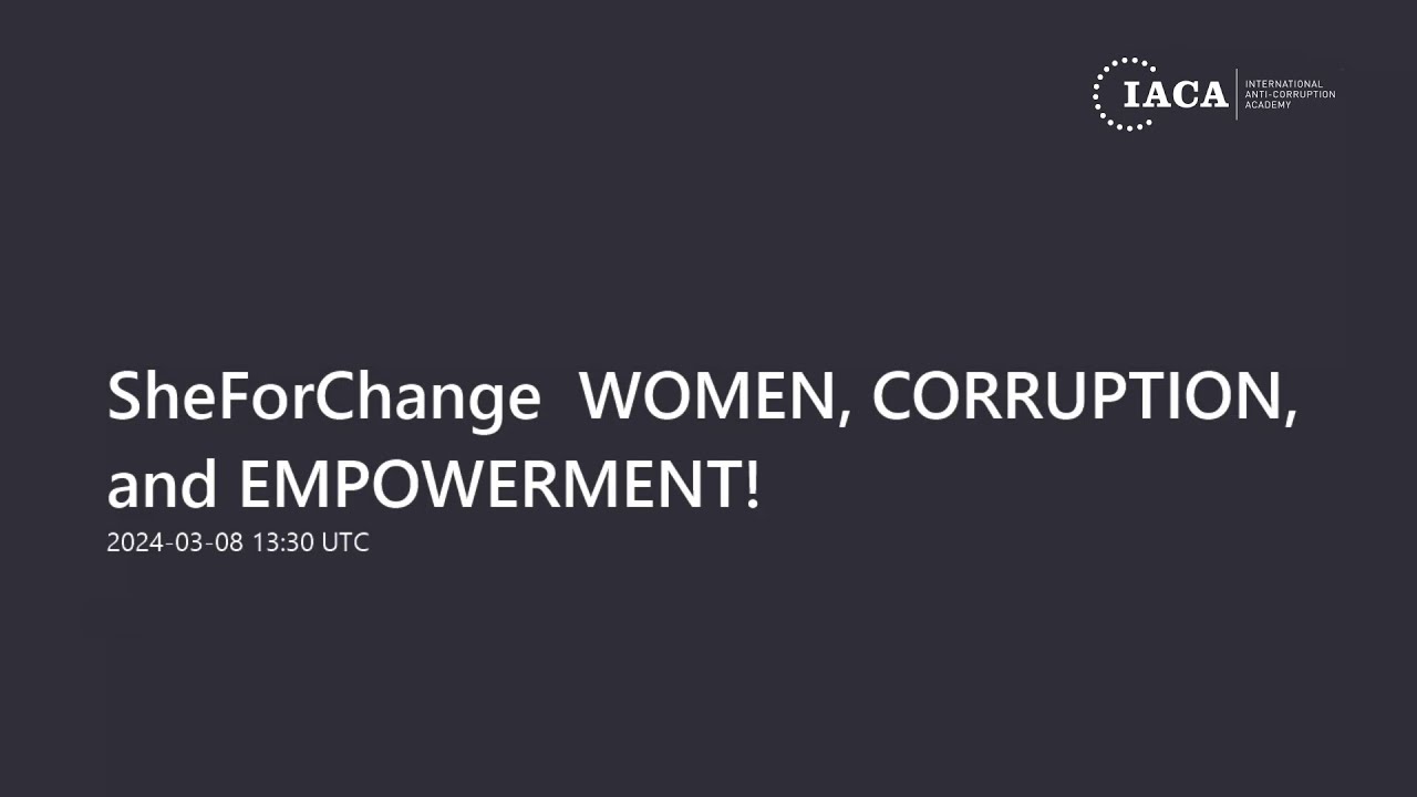 SheForChange: Women, Corruption, and Empowerment!