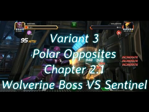 Variant 3 (Polar Opposites) | Chapter 2.1 Wolverine Boss VS 4* Sentinel | SOLO | MCOC