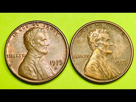 1975 Lincoln Penny 'D' and No Mint Mark