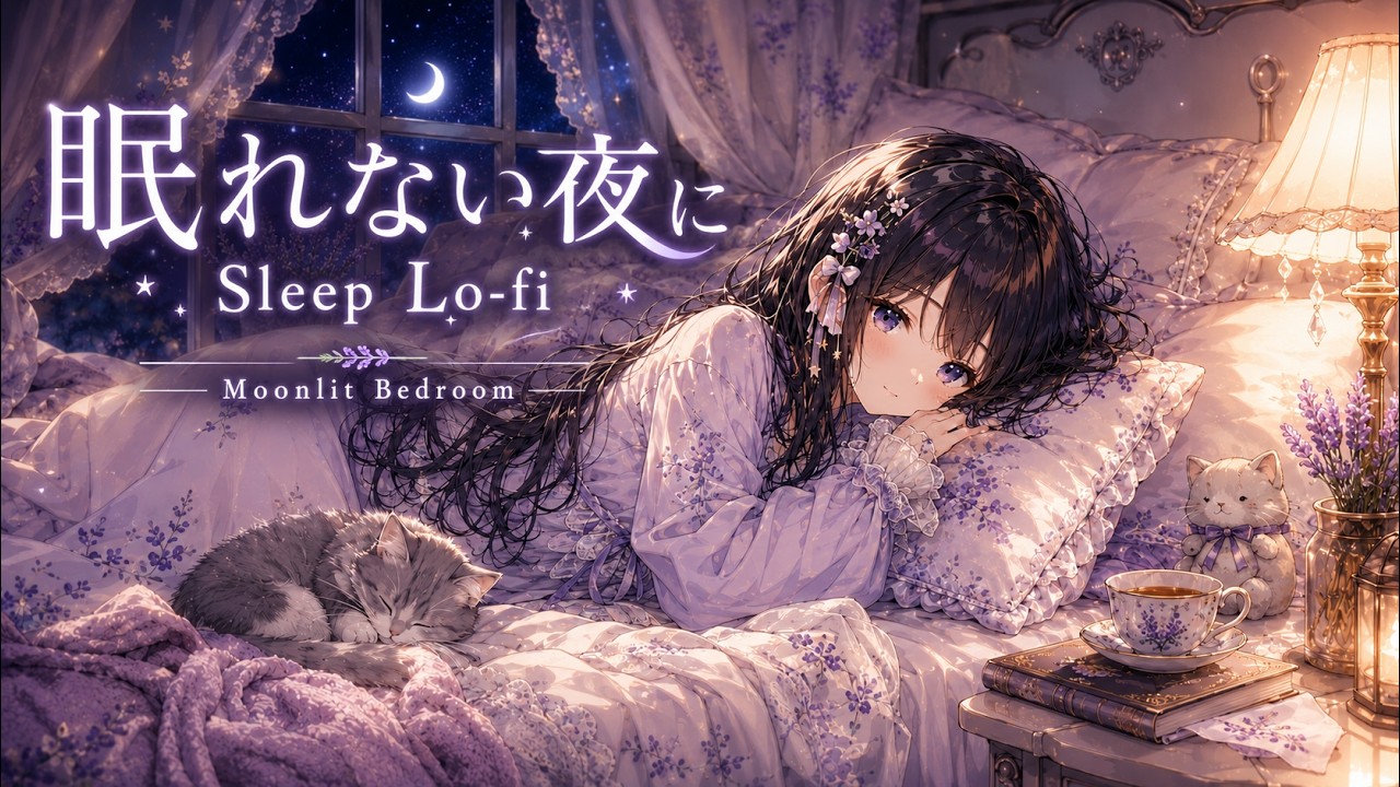 【フリーBGM】眠れない夜に、月明かりの寝室で。
