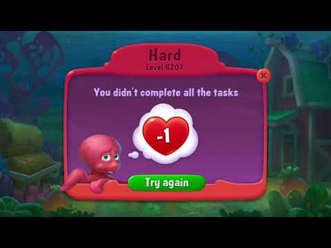 [FISHDOM Walkthrough] Level 6207 Hard (Qua màn - Fishdom)