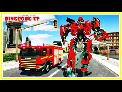 Fire Truck Real Robot Transformer - FireFighter City Rescue - Best Android Gameplay 2020