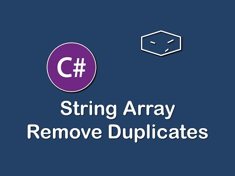 string array remove duplicates in c
