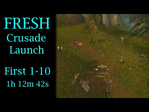 Classic WoW - Fresh Crusade NA - First 1-10 (1h 12m 42s)