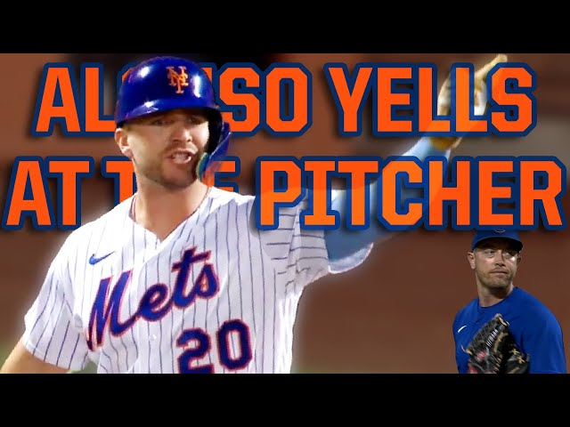 Alonso yells at pitcher for yelling at him, a breakdown