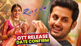 Rang De Ott Release Date Update, nithin, Keerthy suresh, Rang de hindi Dubbed Release not Confirm