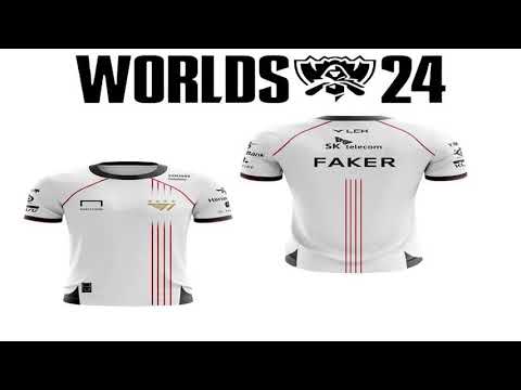 2024 New T1 Esports Team Uniform T-shirt League Of Legends World Finals Jersey T Shirt Lol