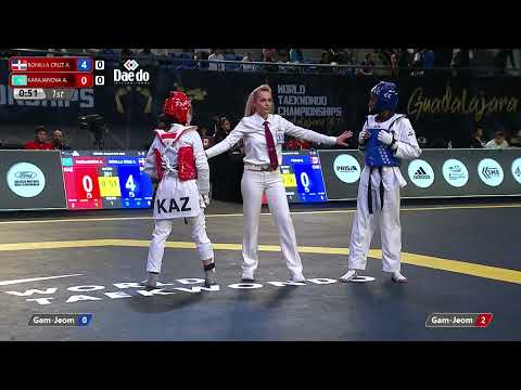 201 W-53kg R-64 BONILLA CRUZ A. R. DOM 🔵 vs 🔴 KARAJANOVA A. KAZ I Guadalajara 2022 WT Championships