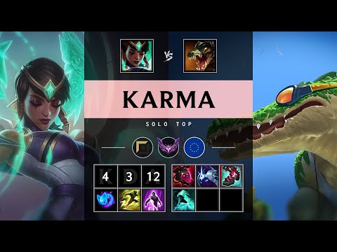 Karma Top vs Renekton - EUW Master Patch 25.21