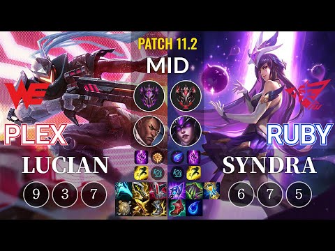 WE Plex Lucian vs RW Ruby Syndra Mid - KR Patch 11.2
