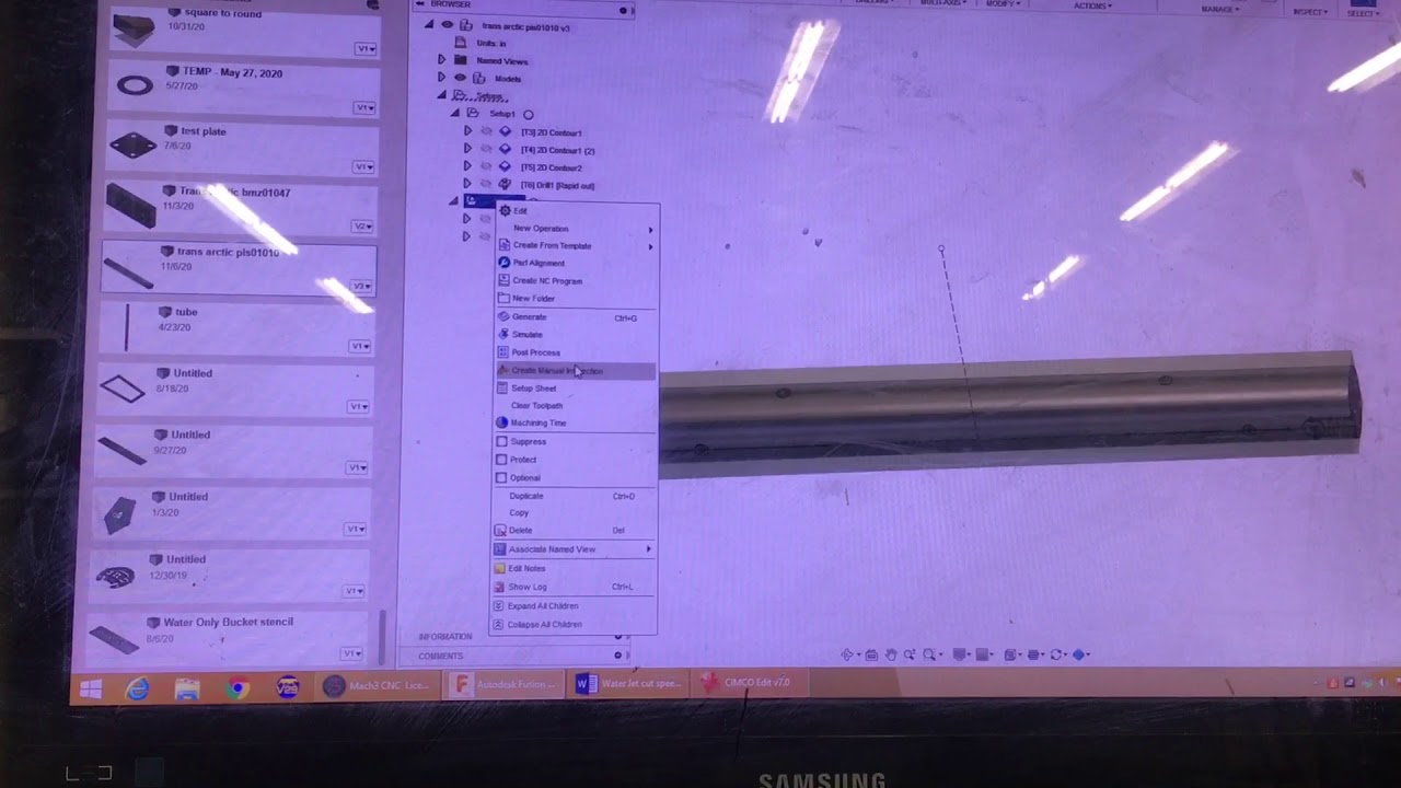 Haas program upload Fusion 360 Cimco