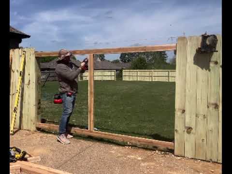 How to build a double gate for wood fence