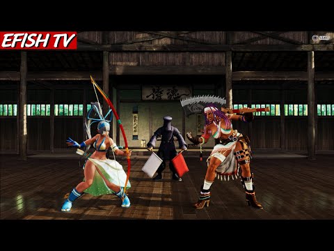 Majikina Mina vs Darli Dagger (Hardest AI) - Samurai Shodown