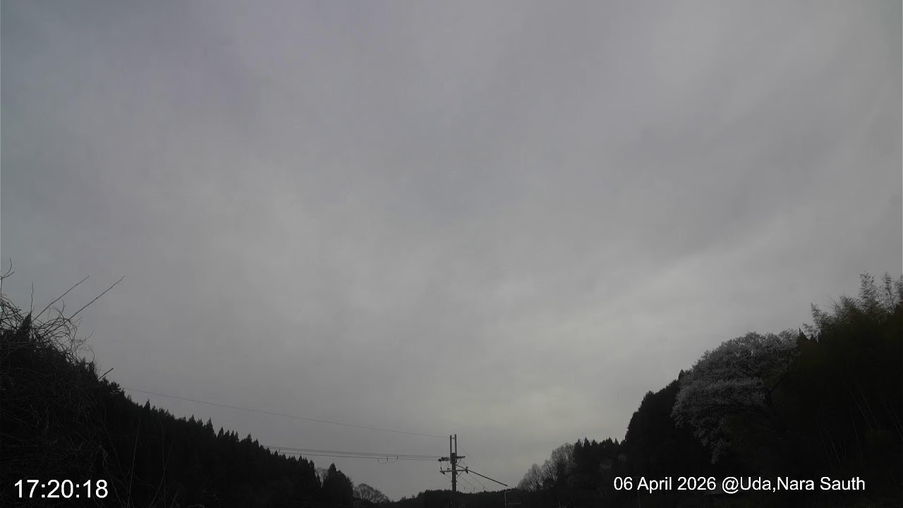 【星空カメラ】奈良 の星空  南の空・星空ライブ Starry night over Nara,Japan/STAR SKY Livecam  from Japan