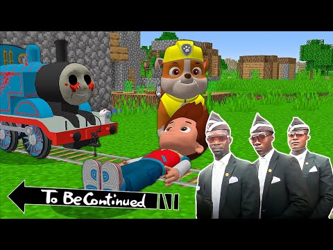 THOMAS.EXE vs PAW PATROL in Minecraft - Coffin Meme Thomas THE TANK ENGINE.EXE