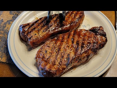 Ninja Woodfire Outdoor Grill Smoke-kissed Grilled NY Strip Steaks