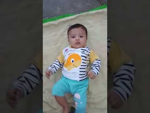 Little Baby Manveer Singh Thakran Laughing loudly when hear his own name..a must watch video..👌😂