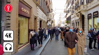ROME - Via dei Condotti 🇮🇹 BEST LUXURY BRANDS | Famous Shopping Street Walking T