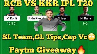 Dream 11 team of today match|Blr vs kol dream11 team prediction|rcb vs kkr dream11 team today match