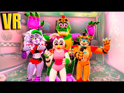 VR Giga Monty und Chica zeigten, wo sie wohnen Pizzaplex VRChat FNAF COOP