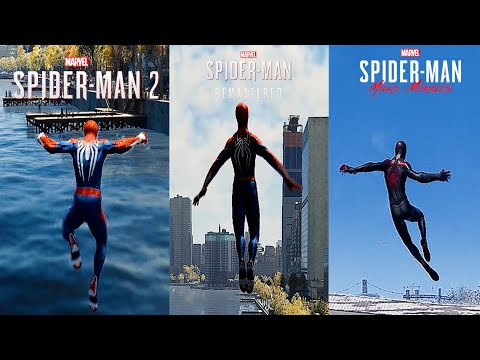 Spiderman 2 vs Spiderman Remastered vs Miles Morales - Graphics and Gameplay comparison