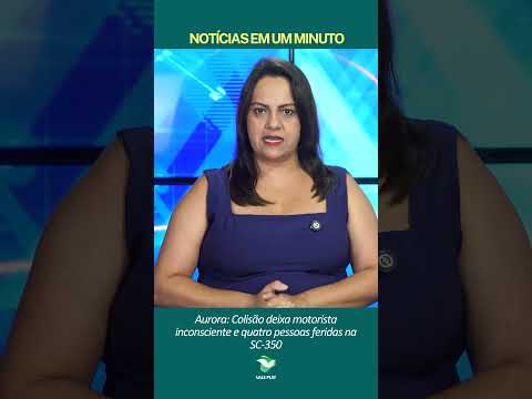 Aurora: Colisão deixa motorista inconsciente e quatro pessoas feridas na SC-350