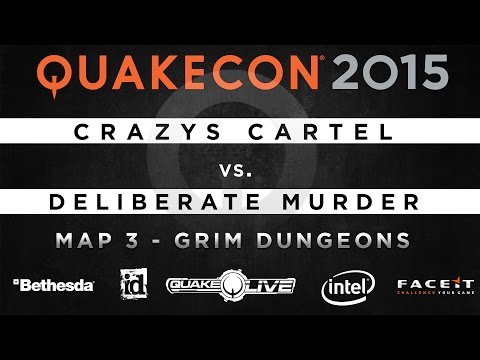 CrazYs Cartel vs. Deliberate murder - Map 3 - Grim Dungeons (QUAKECON 2015 TDM)